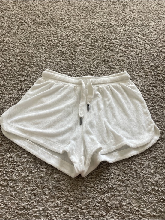 Ocean Drive Pants - Ocean Drive White Terry Cloth Drawstring Shorts